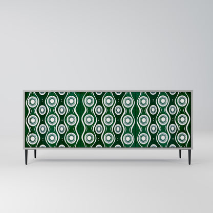 GREEN EYES 3-Door Sideboard in Grey Finish