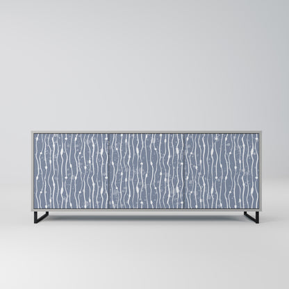 GRAPHITE RAIN 3-dörrars skänk i grå finish
