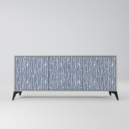 GRAPHITE RAIN 3-dörrars skänk i grå finish