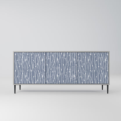 GRAPHITE RAIN 3-dörrars skänk i grå finish