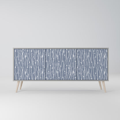 GRAPHITE RAIN 3-dörrars skänk i grå finish