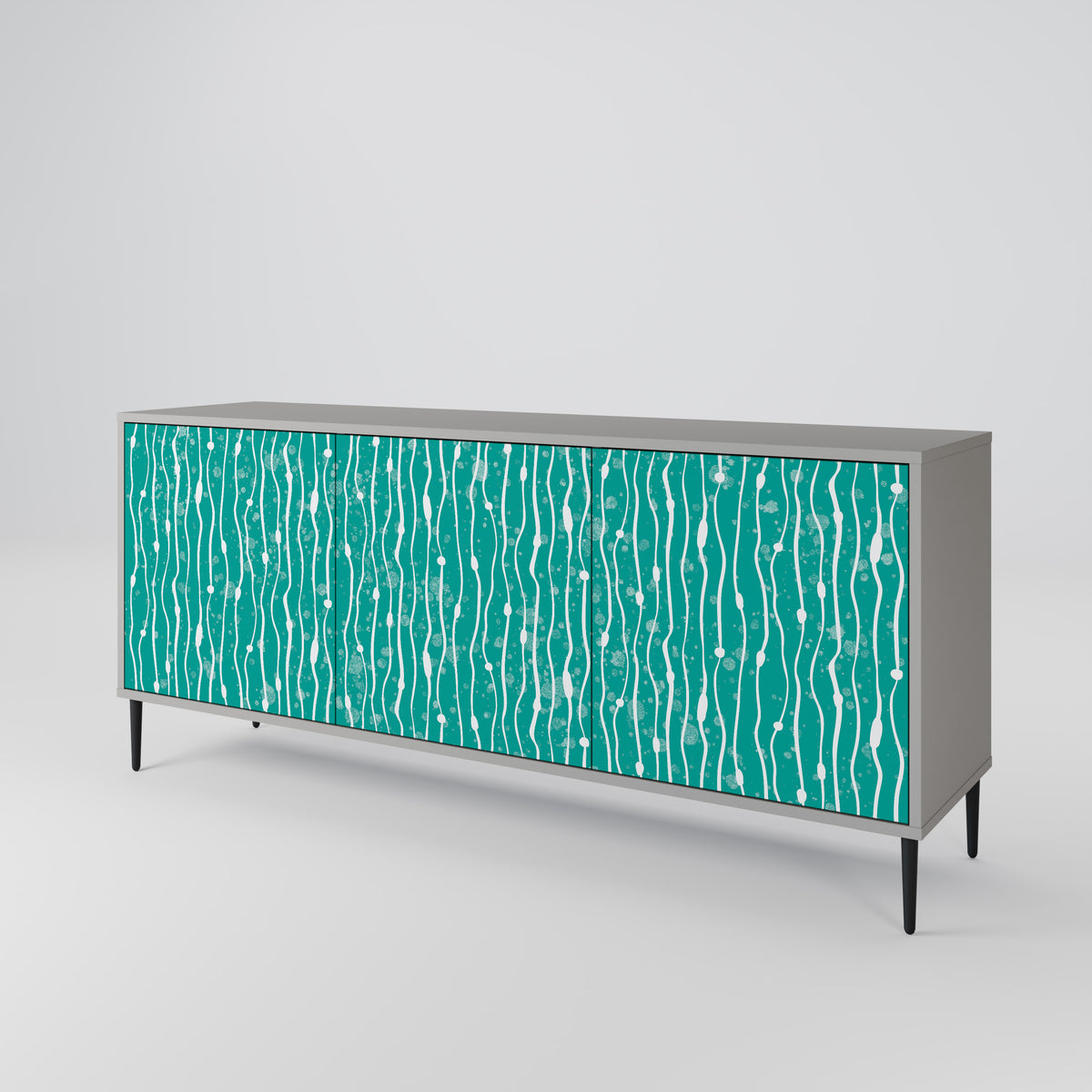 TURQUOISE RAIN Skänk med tre dörrar
