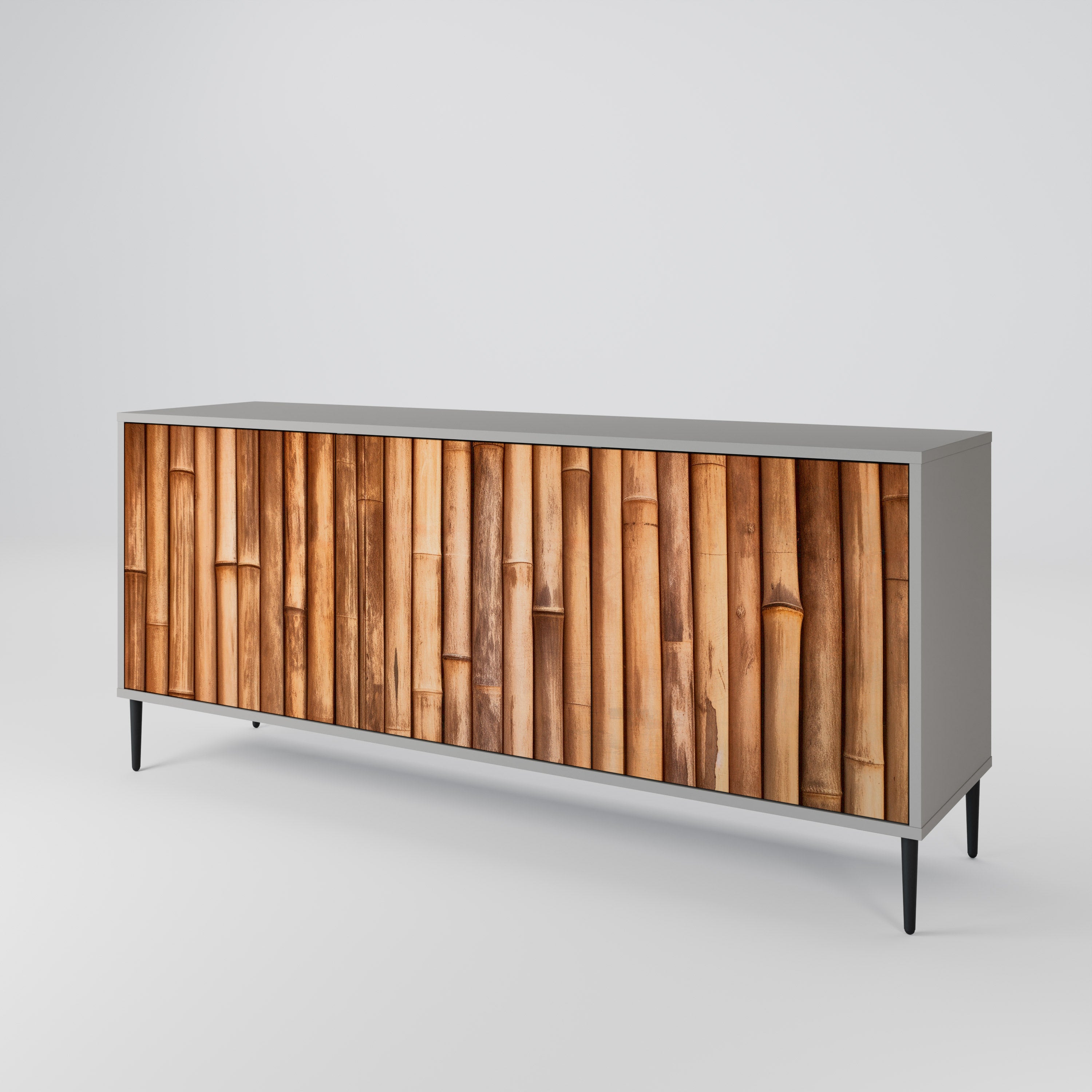 NATURAL WOOD 3-Door Sideboard