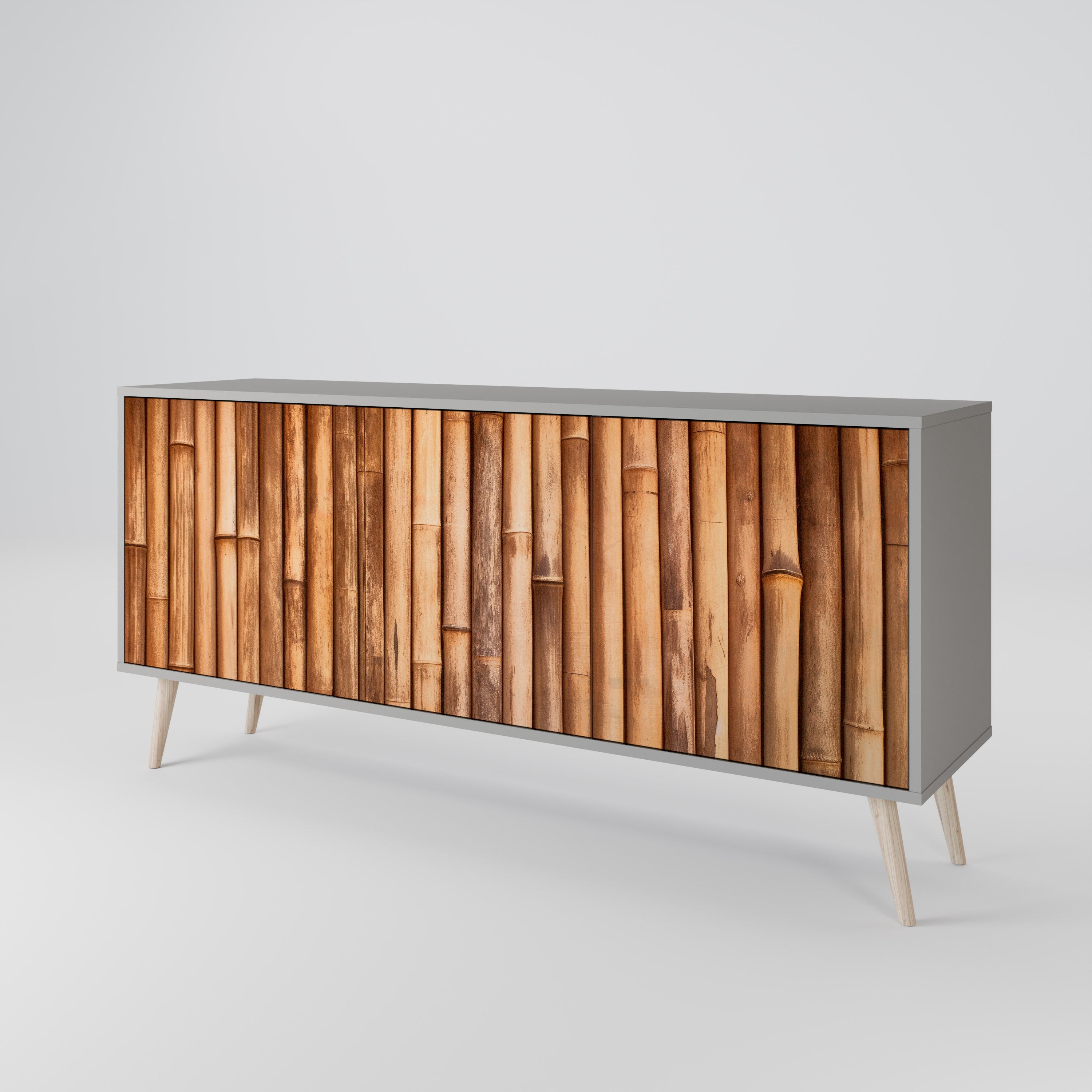 NATURAL WOOD 3-Door Sideboard
