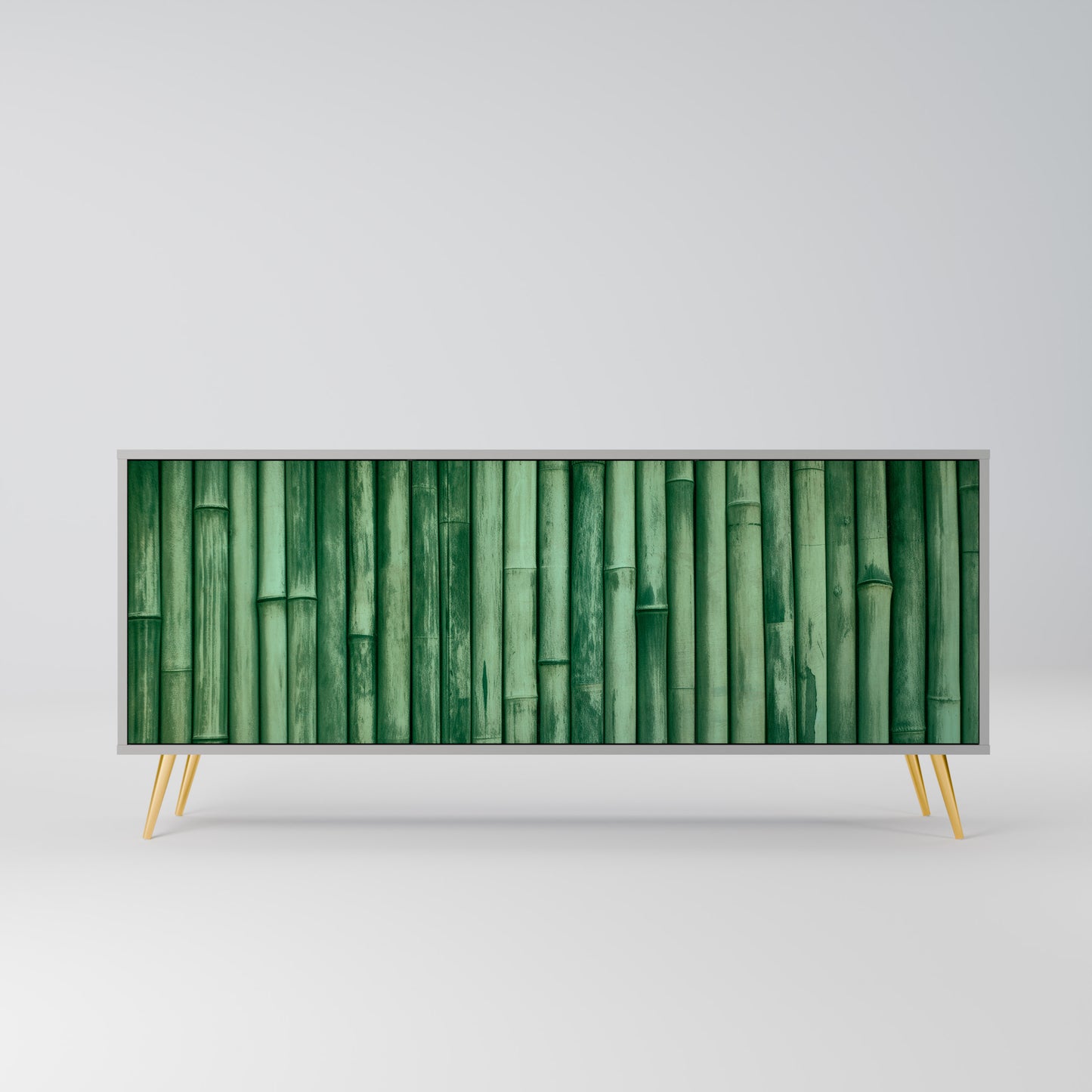 NATURAL GREEN 3-Door Sideboard in Grey Finish