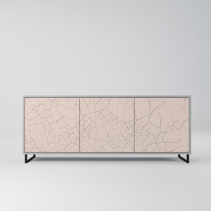 CERAMIC TEXTURE 3-Door Sideboard in Grey Finish