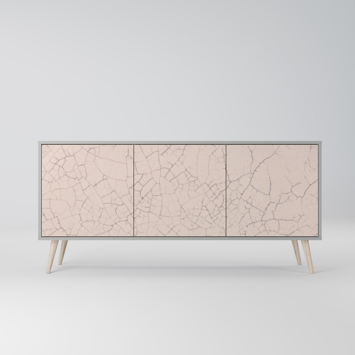 CERAMIC TEXTURE Skänk med tre dörrar