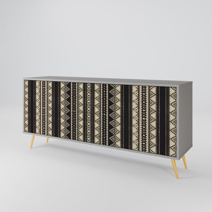 AZTEC 3-Door Sideboard in Grey Finish