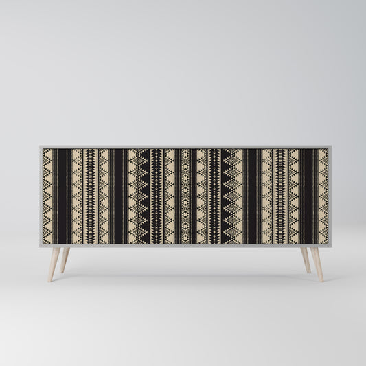 AZTEC 3-Door Sideboard in Grey Finish