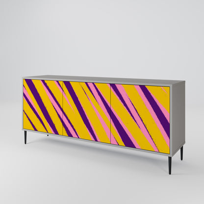 DREAMS COME TRUE 3-Door Sideboard in Grey Finish