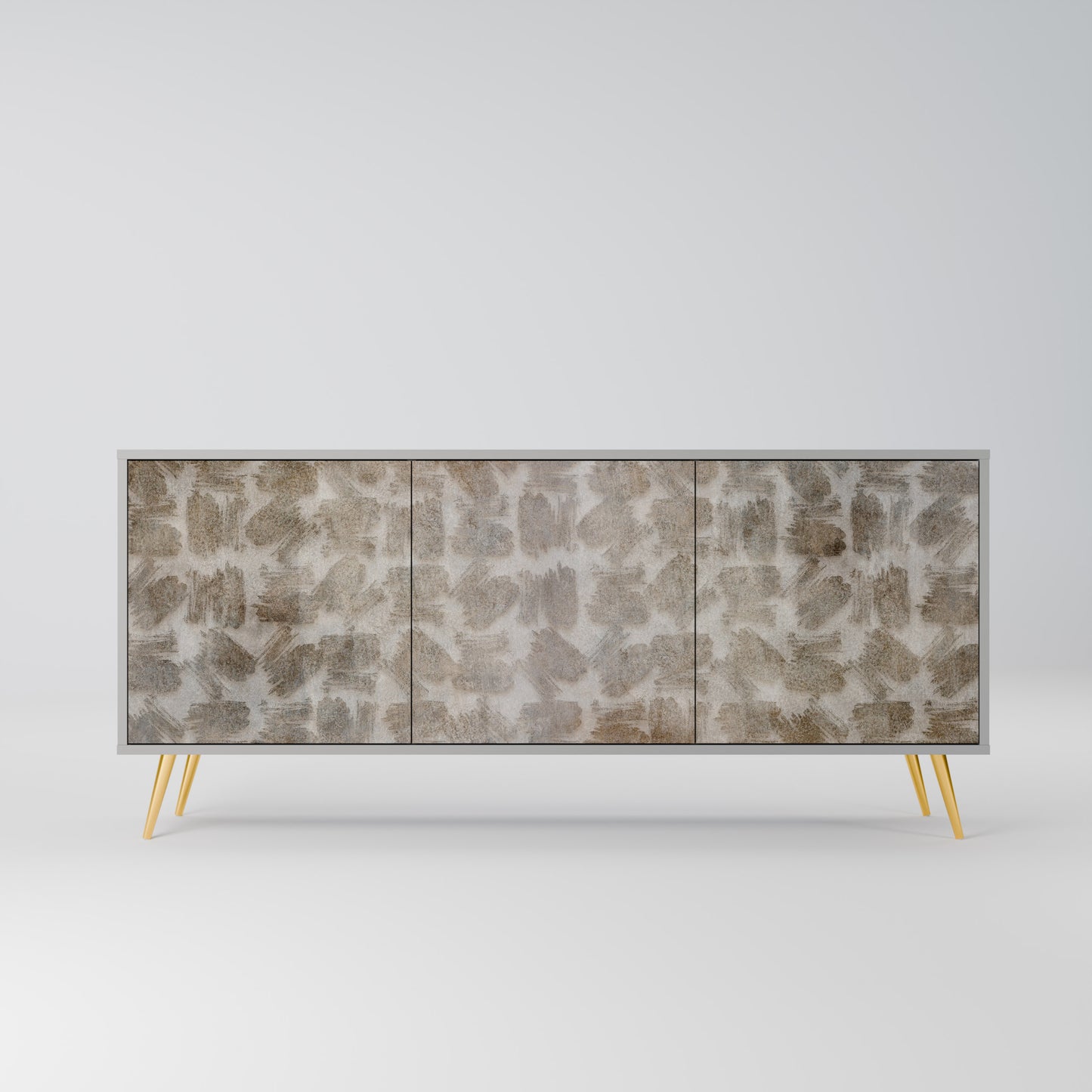 SLIGHTLY BLURRED 3-Door Sideboard in Grey Finish