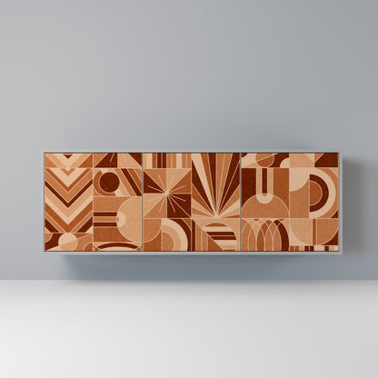 PRISM MOSAIC 3-Door Sideboard in Grey Finish