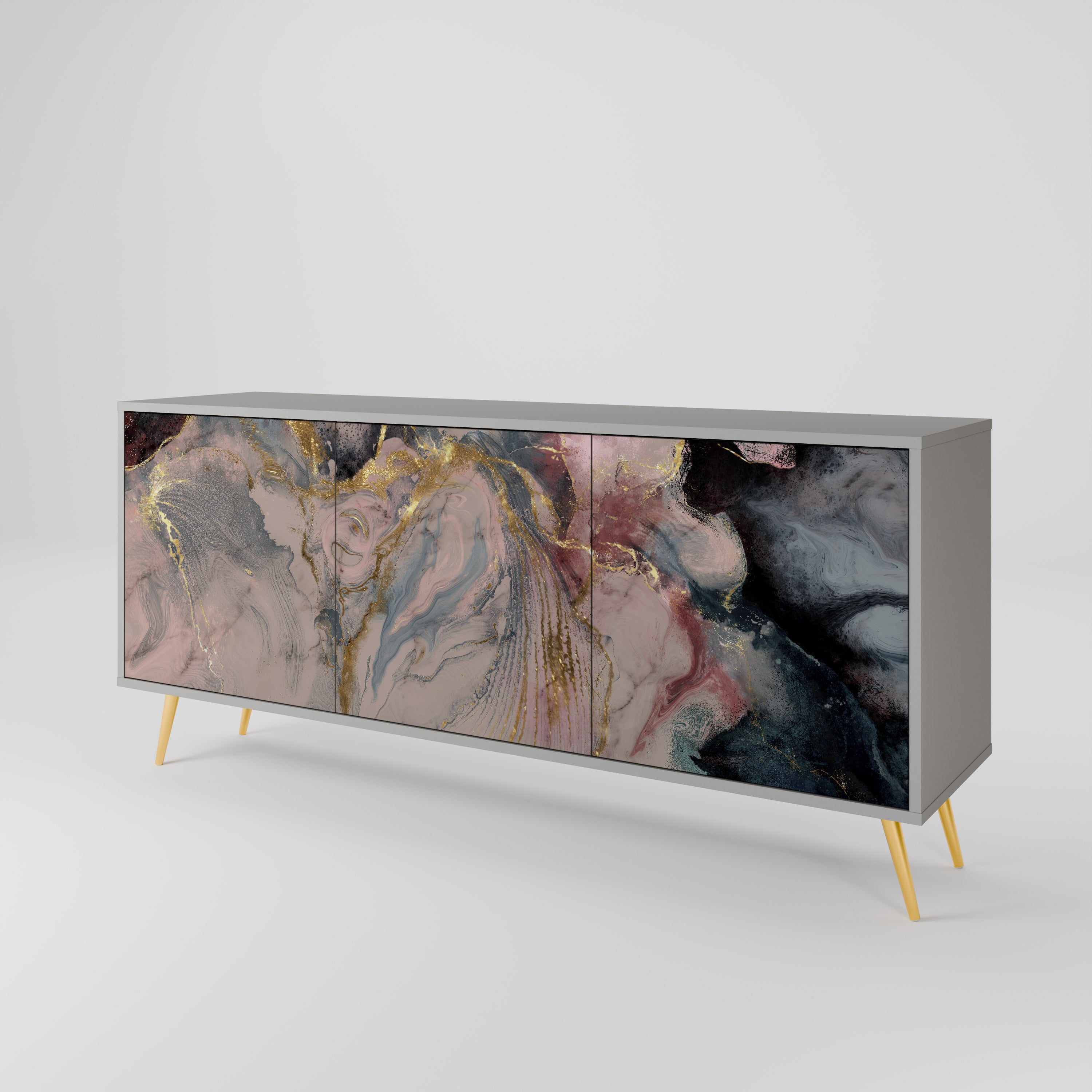 GILDED SWIRLS 3-Door Sideboard