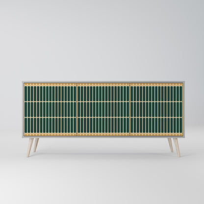 ILUSION GATE 3-Door Sideboard in Grey Finish