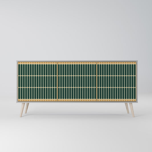 ILUSION GATE 3-Door Sideboard in Grey Finish