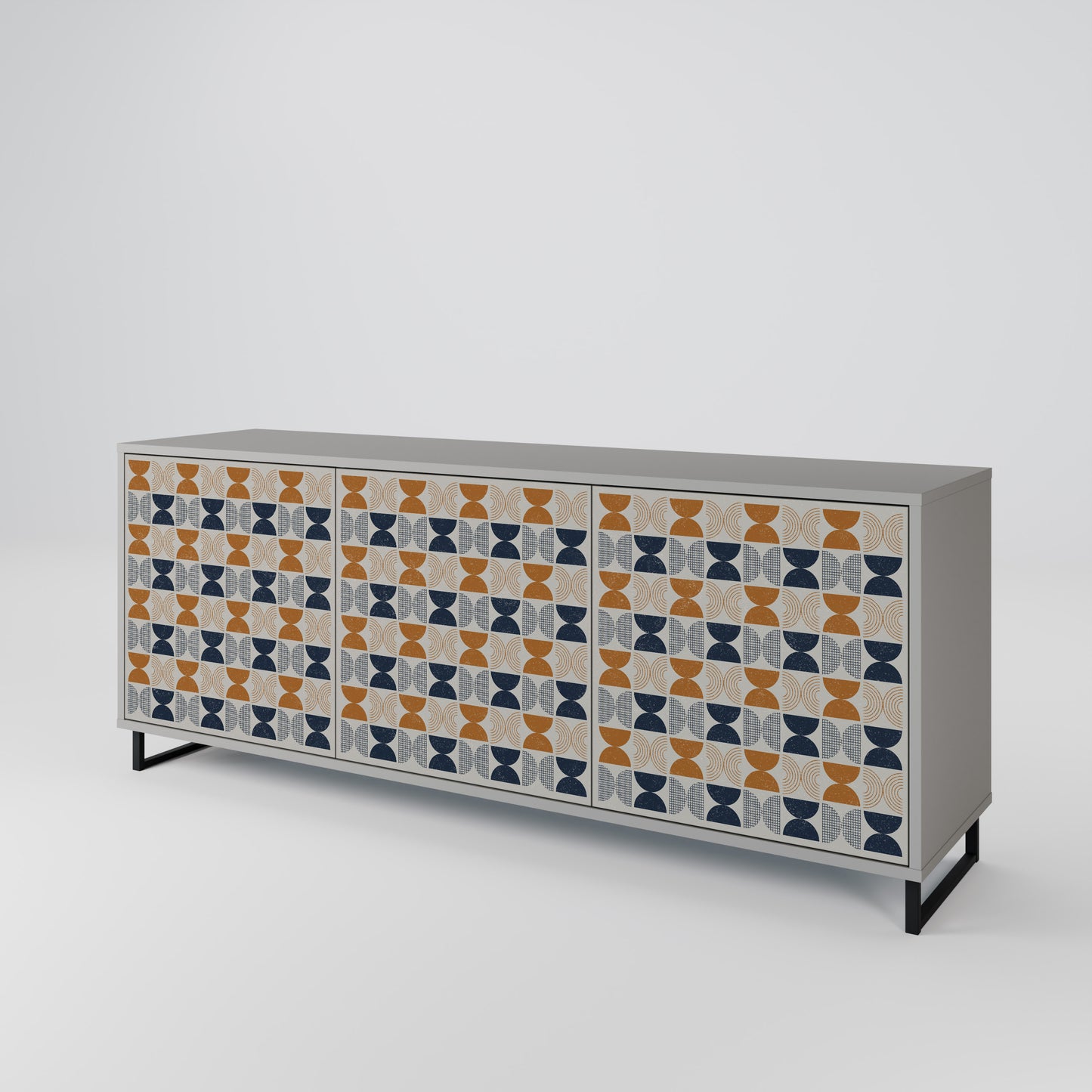 REFLECTION RANGE 3-Door Sideboard in Grey Finish