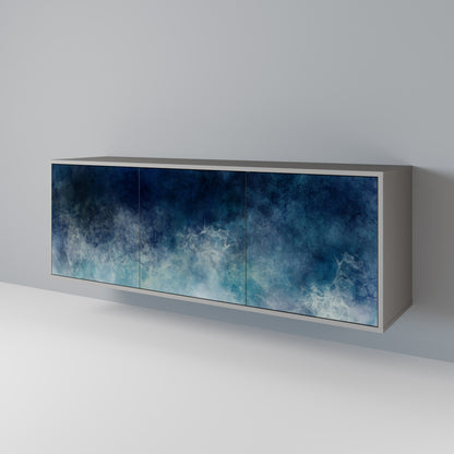 CELESTIAL FALL 3-Door Sideboard in Grey Finish