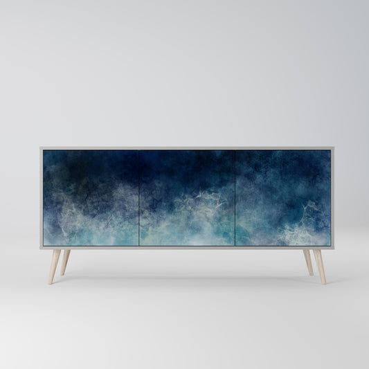 CELESTIAL FALL 3-Door Sideboard in Grey Finish
