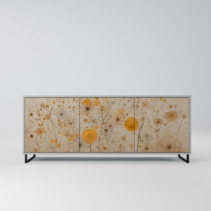 MORNING GLADE 3-Door Sideboard in Grey Finish