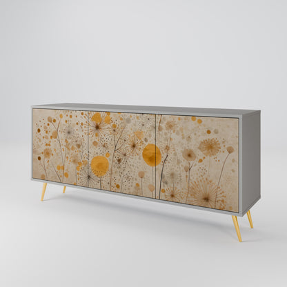 MORNING GLADE 3-Door Sideboard in Grey Finish