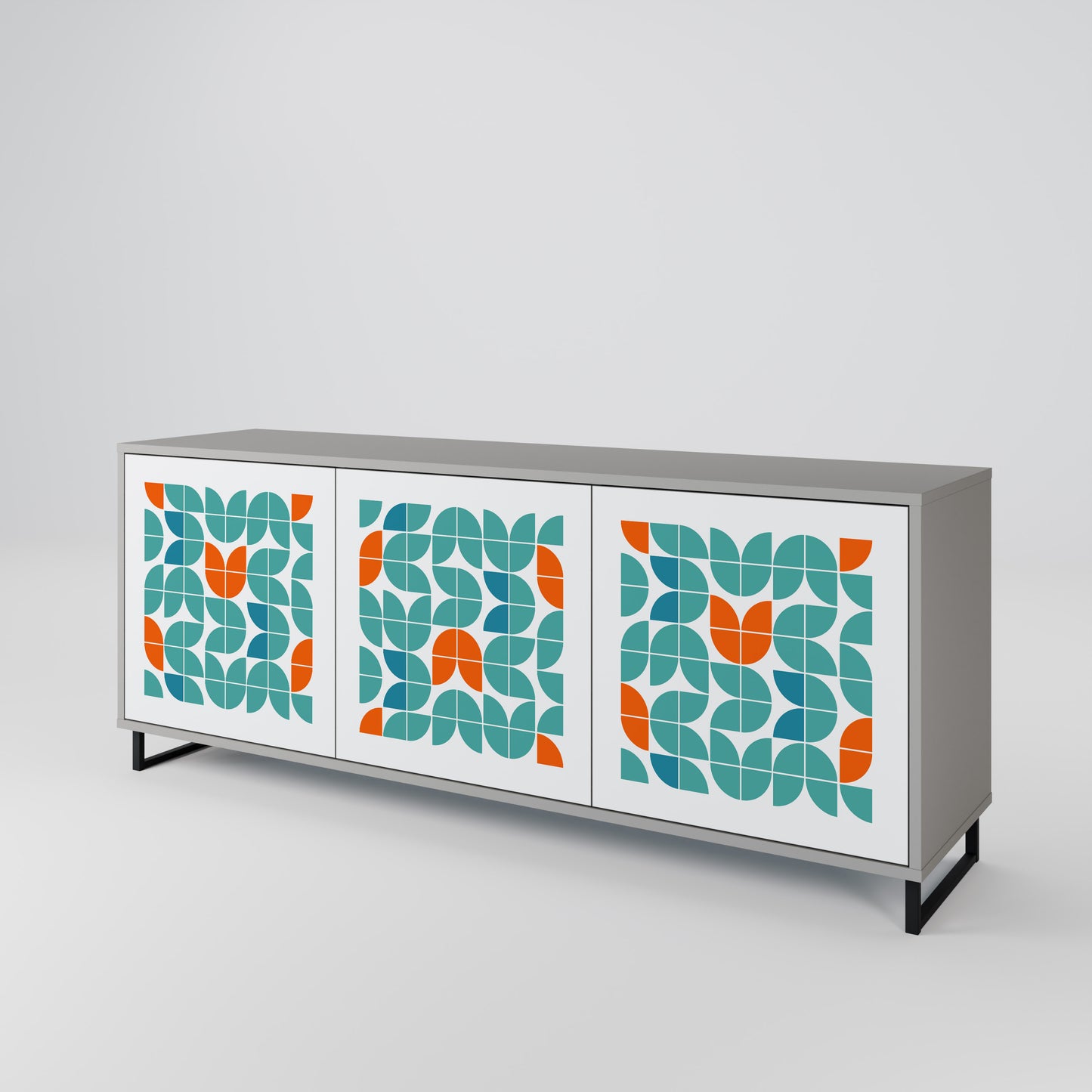 BE THE CHANGE 3-Door Sideboard in Grey Finish