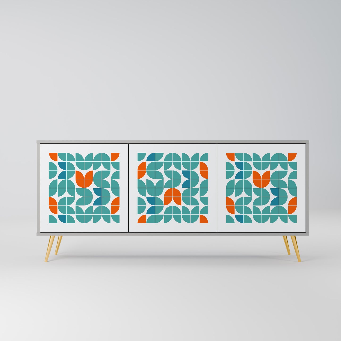 BE THE CHANGE 3-Door Sideboard in Grey Finish