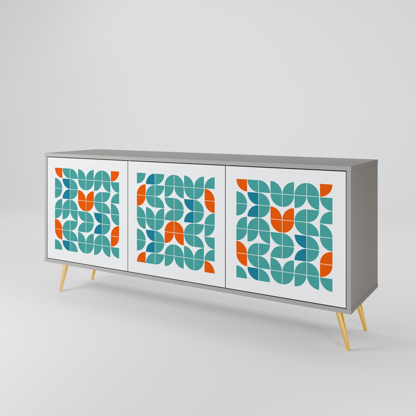 BE THE CHANGE 3-Door Sideboard in Grey Finish