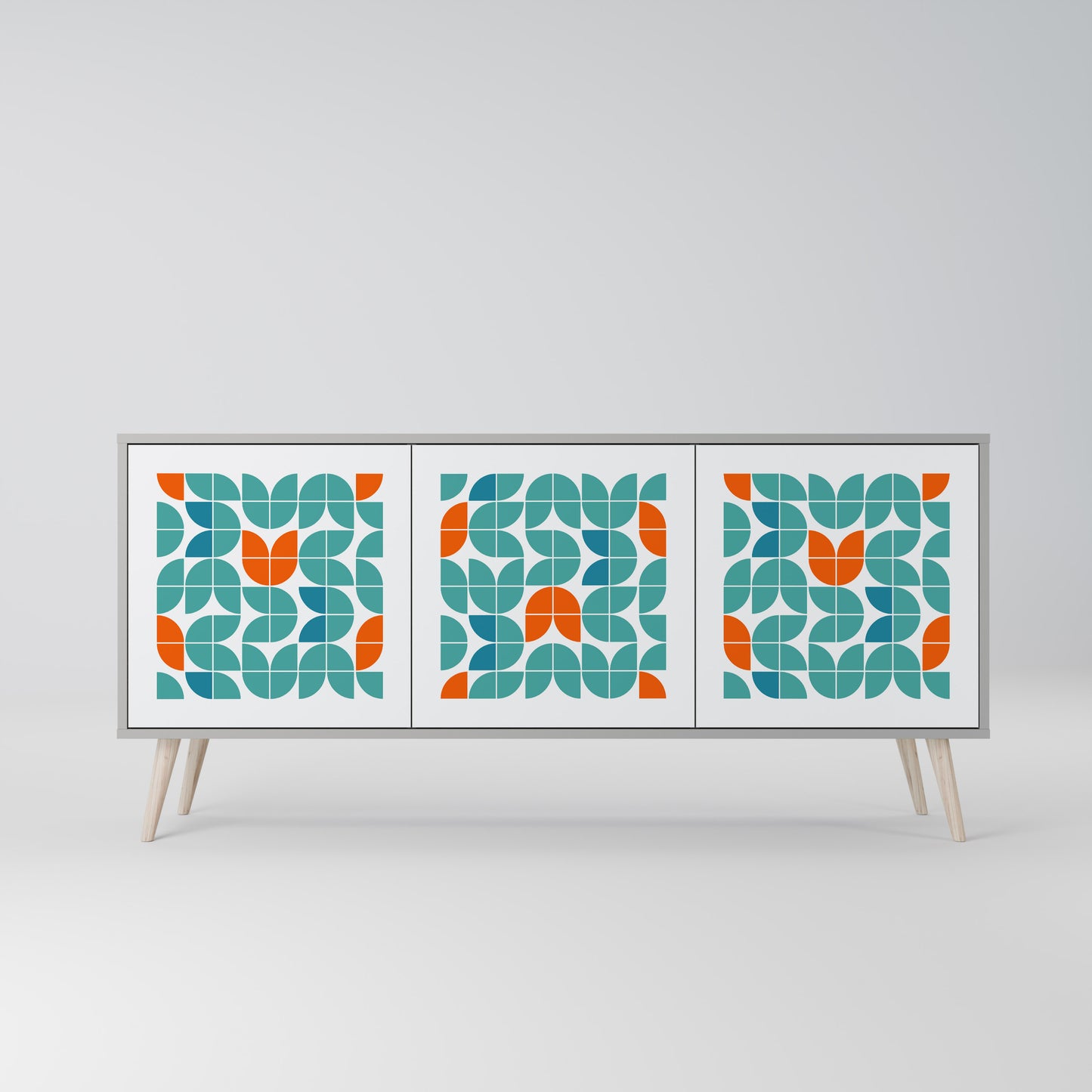 BE THE CHANGE 3-Door Sideboard in Grey Finish