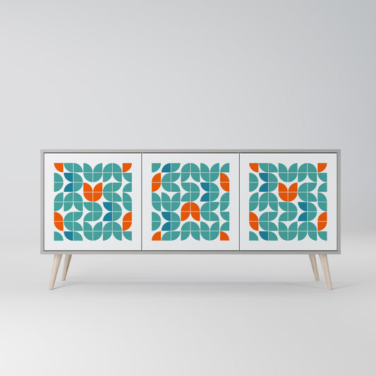 BE THE CHANGE 3-Door Sideboard in Grey Finish