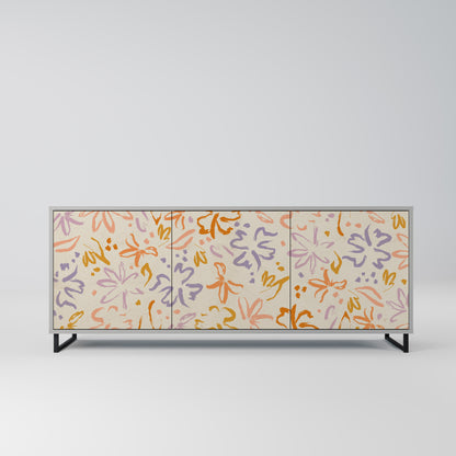 SPRING WHIMSY 3-Door Sideboard in Grey Finish