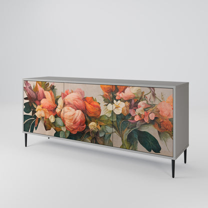 STYLISH BEAUTY 3-Door Sideboard in Grey Finish