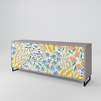 HELLO SPRING 3-Door Sideboard in Grey Finish