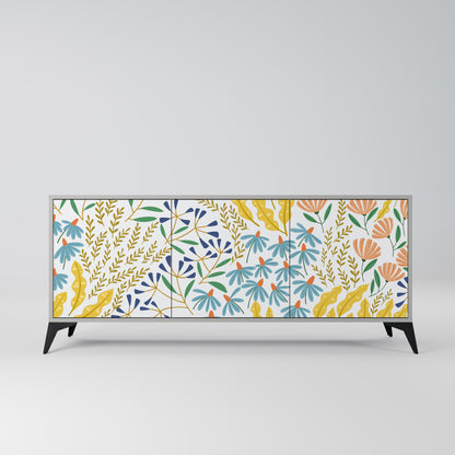 HELLO SPRING 3-Door Sideboard in Grey Finish
