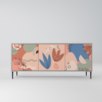 PASTEL DESTINY 3-Door Sideboard in Grey Finish
