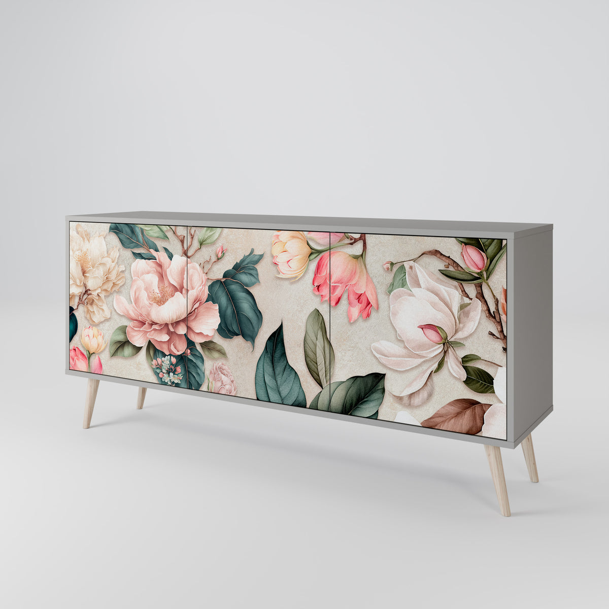 FLORAL GRACE Skänk med tre dörrar