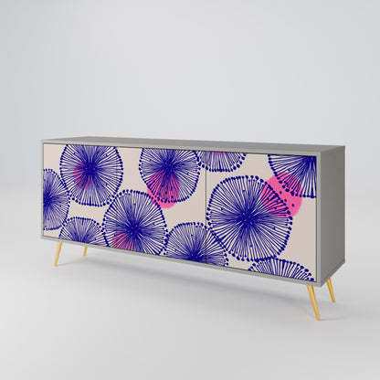 MAGIC NATURE 3-Door Sideboard in Grey Finish