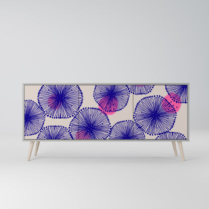 MAGIC NATURE 3-Door Sideboard in Grey Finish