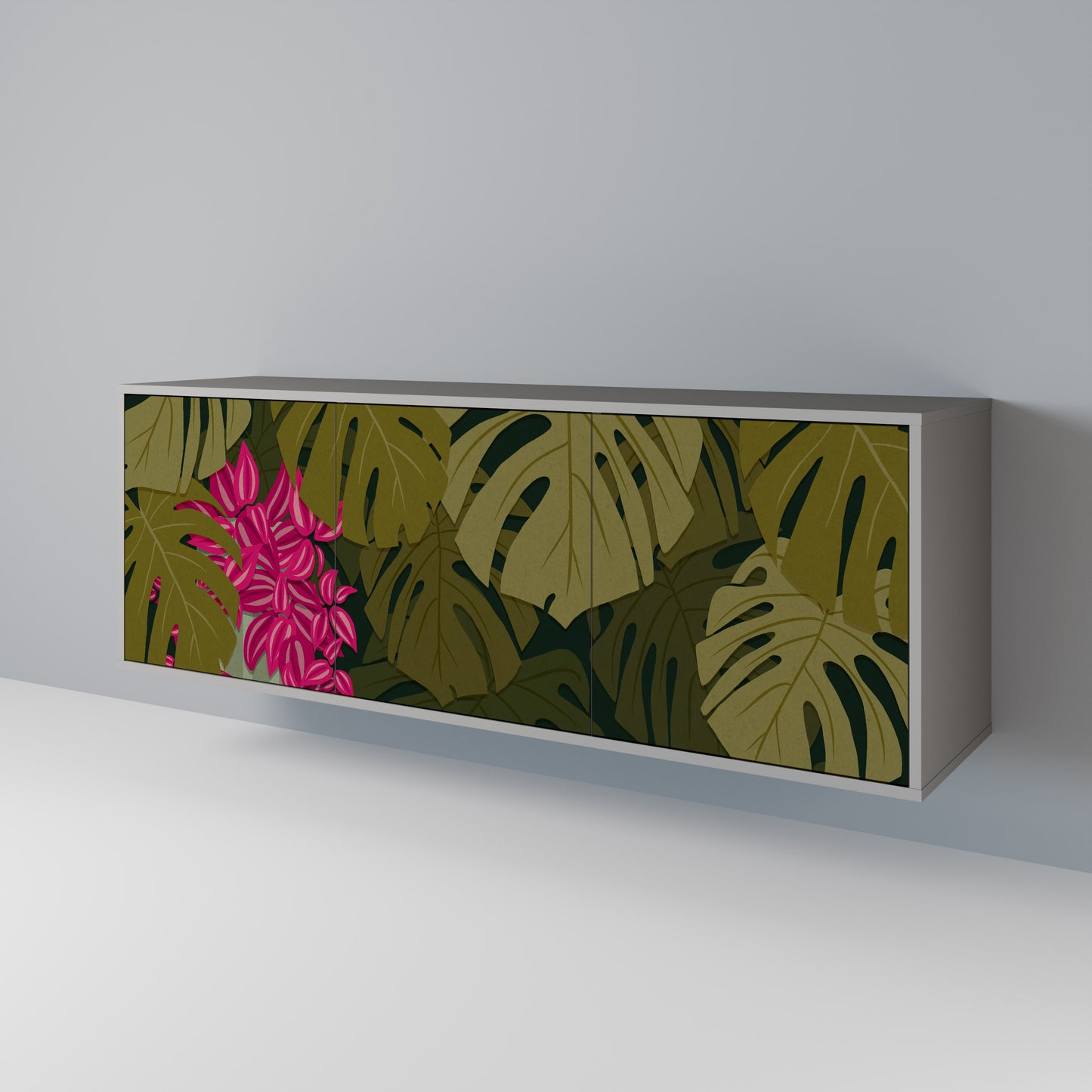 TROPICAL BEAUTY Skänk med tre dörrar
