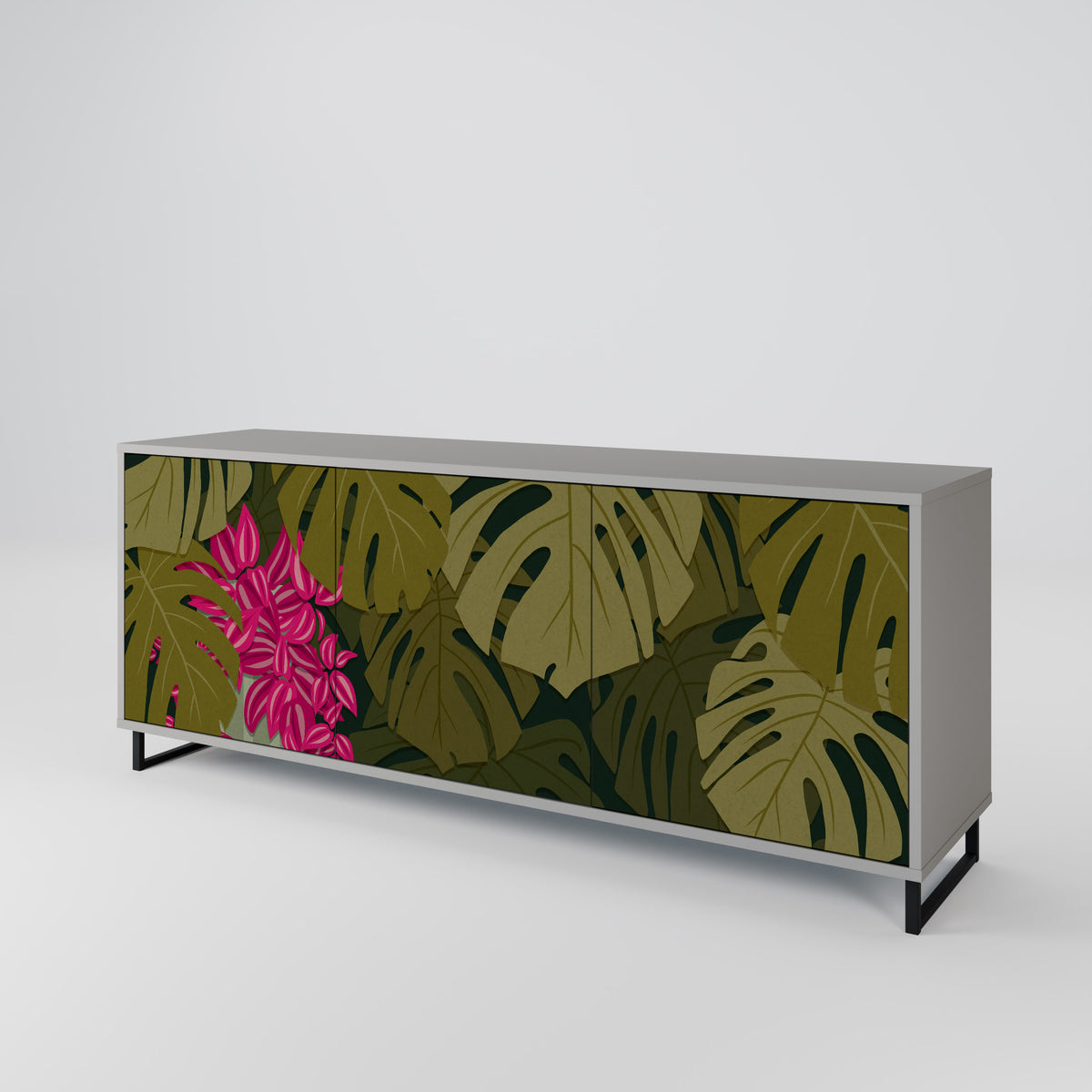 TROPICAL BEAUTY Skänk med tre dörrar