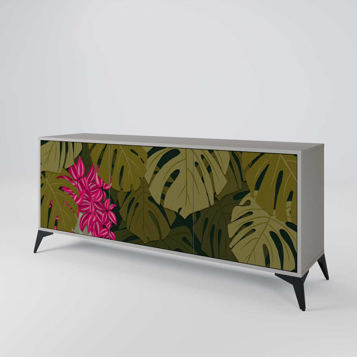 TROPICAL BEAUTY Skänk med tre dörrar