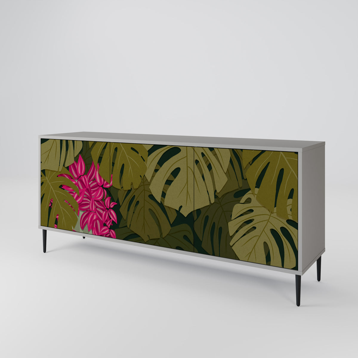 TROPICAL BEAUTY Skänk med tre dörrar