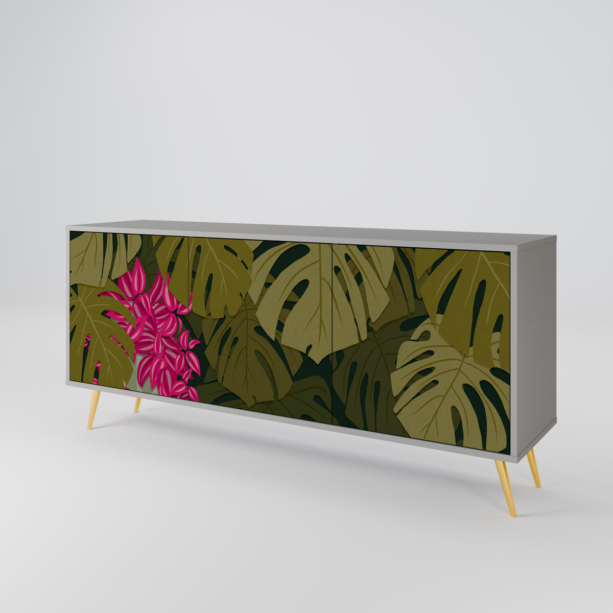 TROPICAL BEAUTY Skänk med tre dörrar