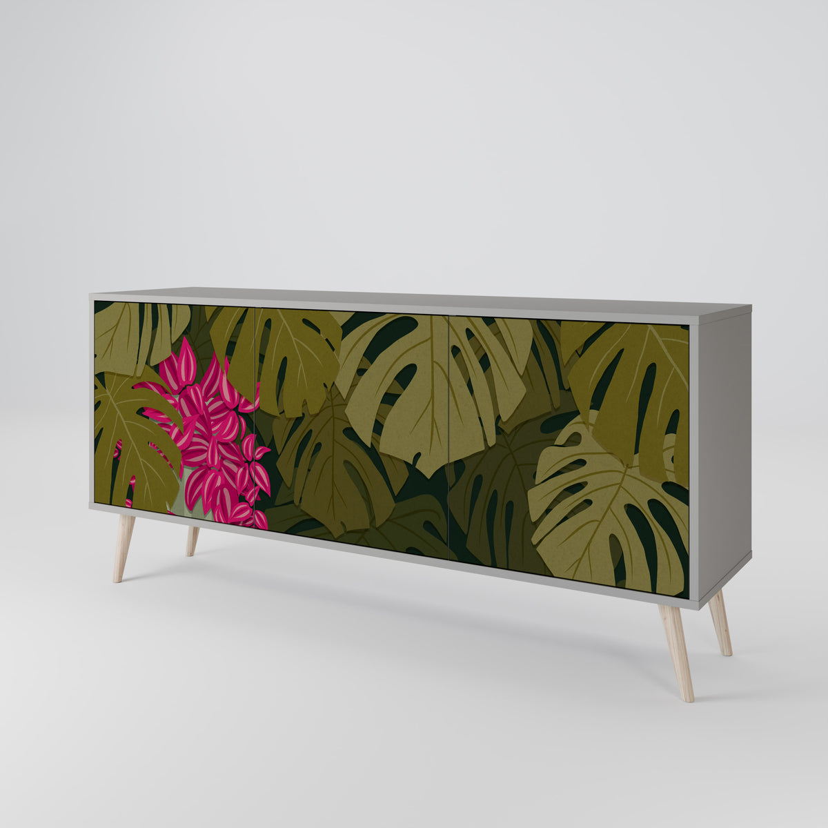 TROPICAL BEAUTY Skänk med tre dörrar