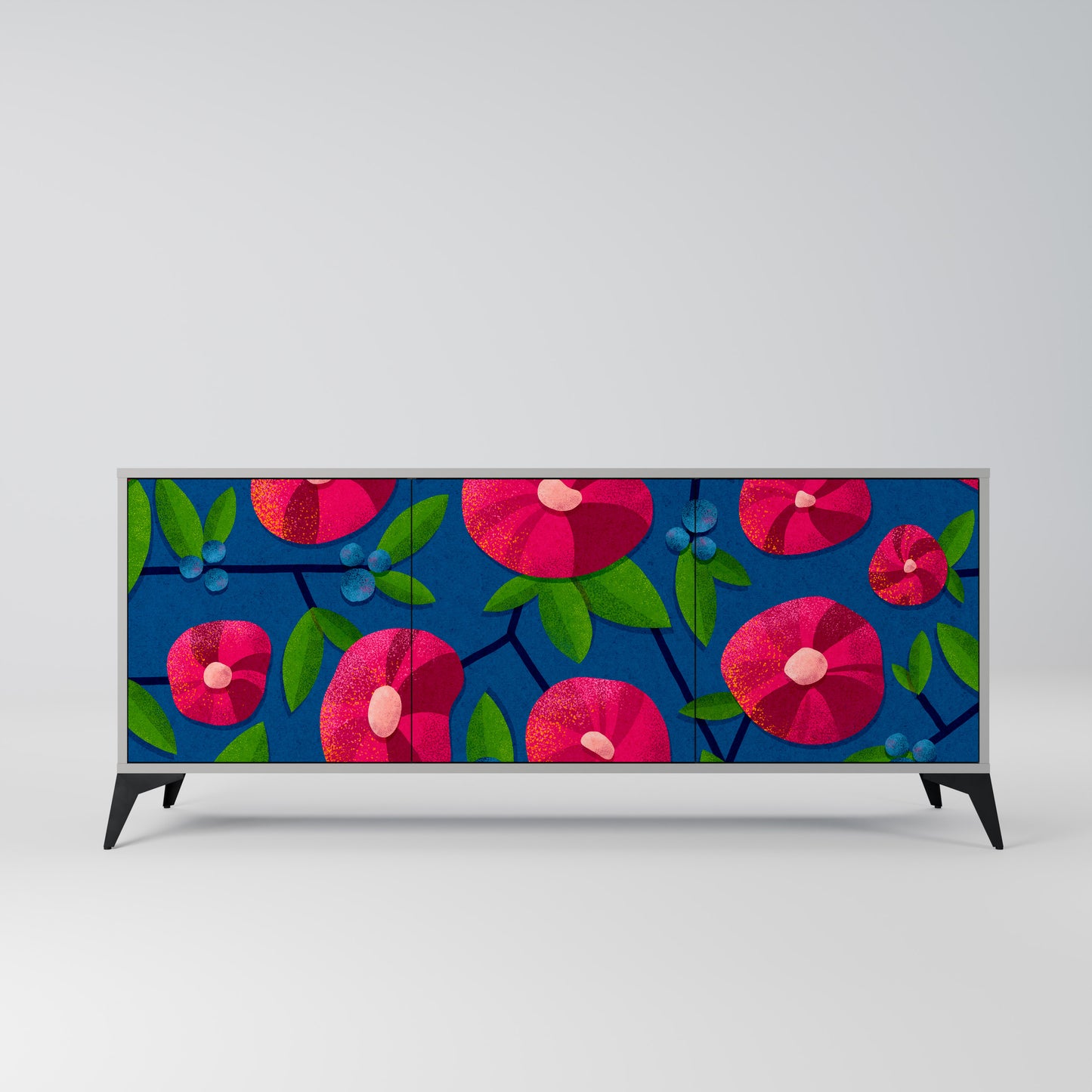 SPRING THOUGHTS 3-Door Sideboard in Grey Finish