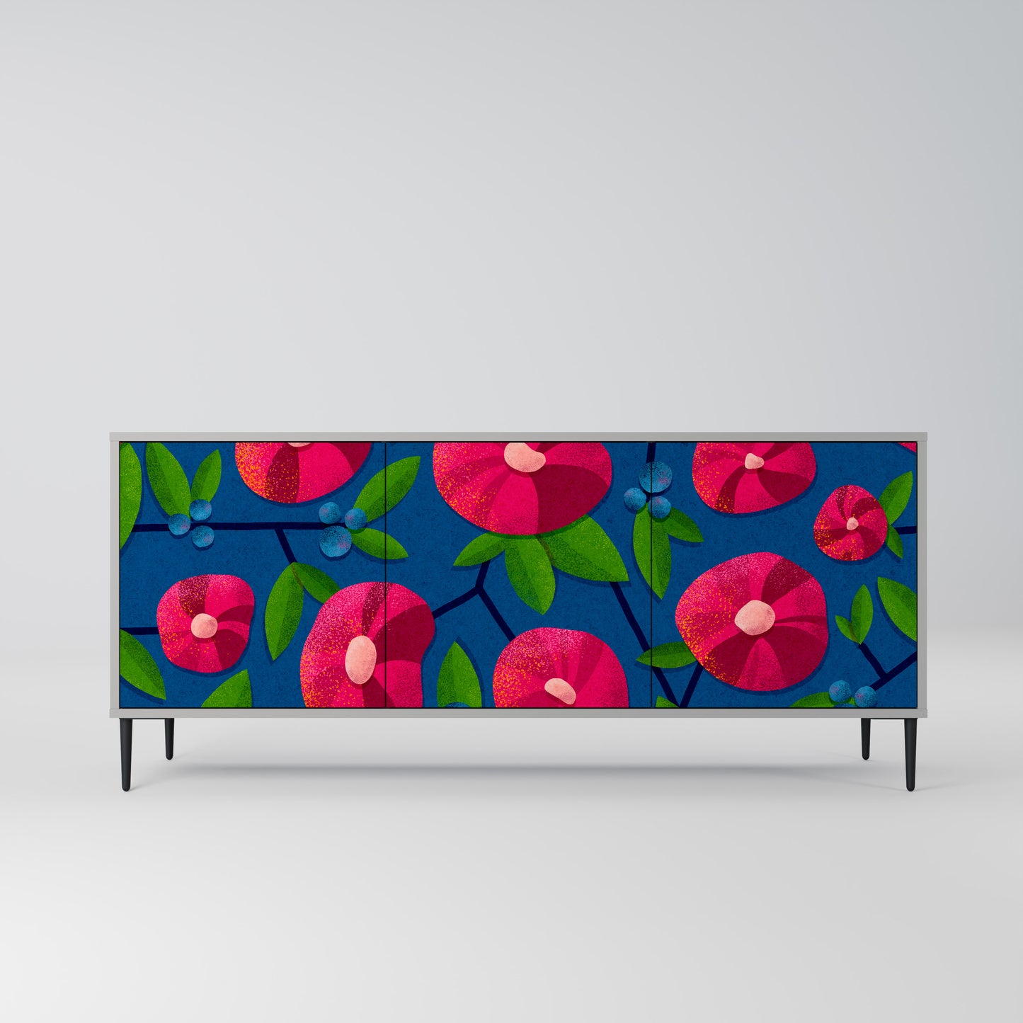 SPRING THOUGHTS 3-Door Sideboard in Grey Finish