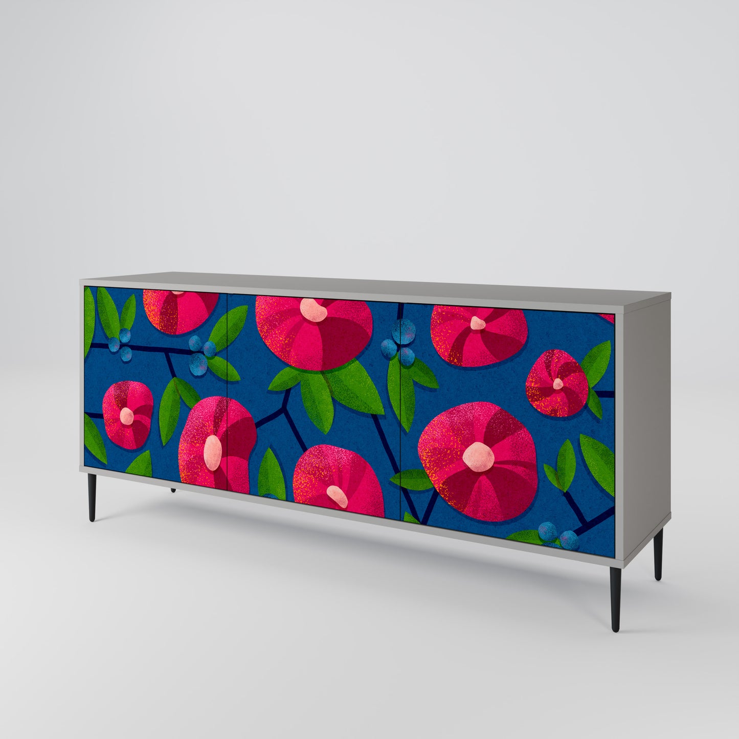 SPRING THOUGHTS 3-Door Sideboard in Grey Finish