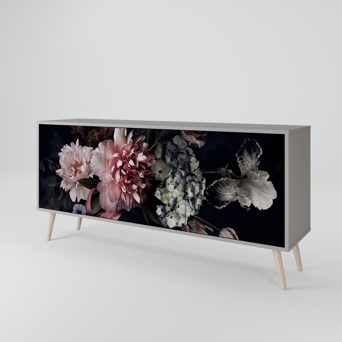 PURE BLOSSOM Skänk med tre dörrar