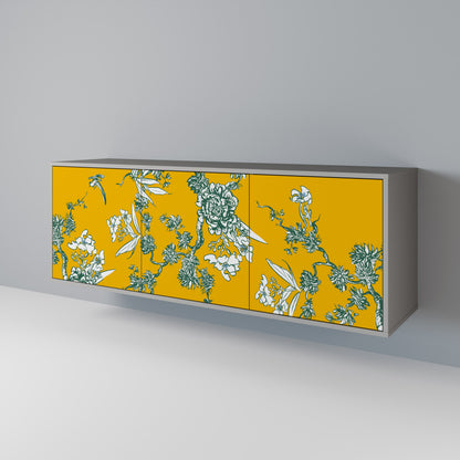 YELLOW CHINOISERIE Skänk med tre dörrar