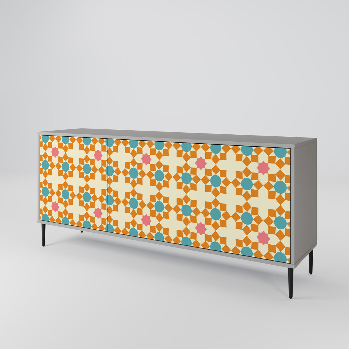 FLORAL DECOR Skänk med tre dörrar