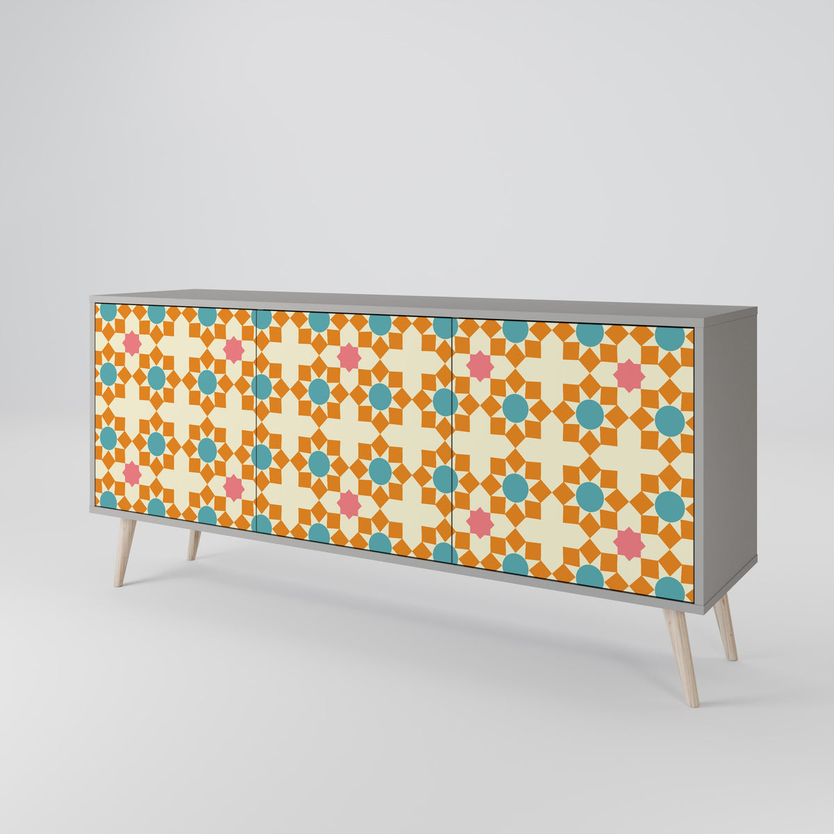FLORAL DECOR Skänk med tre dörrar